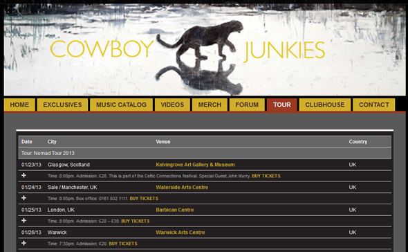 Cowboy-Junkies-Nomad-Tour-2013-US-Dates-Details-Tickets-Sale-Concert-Portal