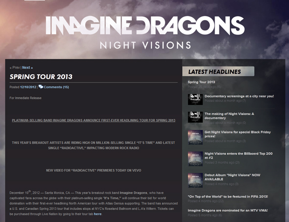 imagine dragons tour kansas city